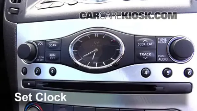 2013 Infiniti G37 X 3.7L V6 Coupe Horloge Régler l'horloge